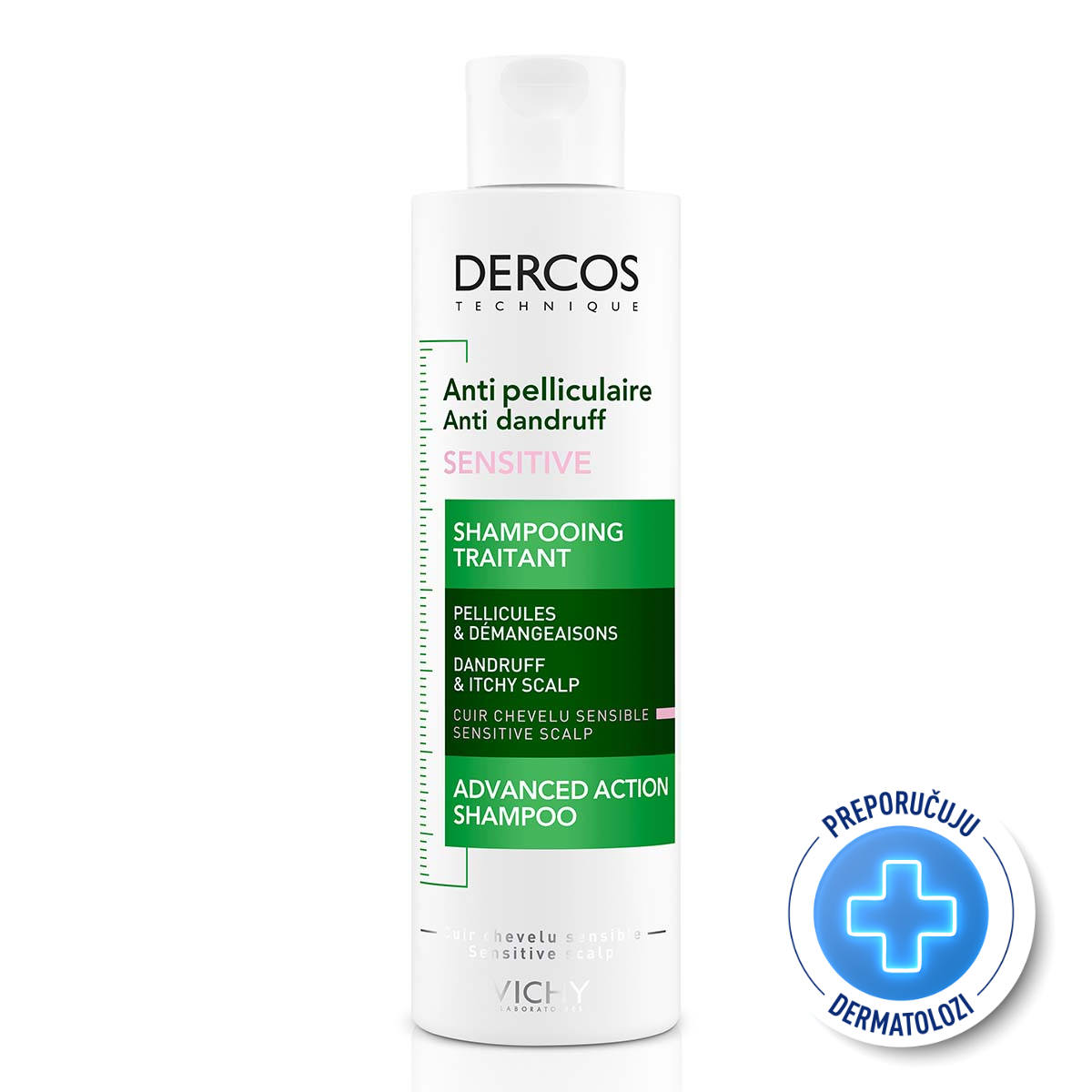 Vichy Dercos šampon protiv peruti za osjetlljivo vlasište bez sulfata 200 ml