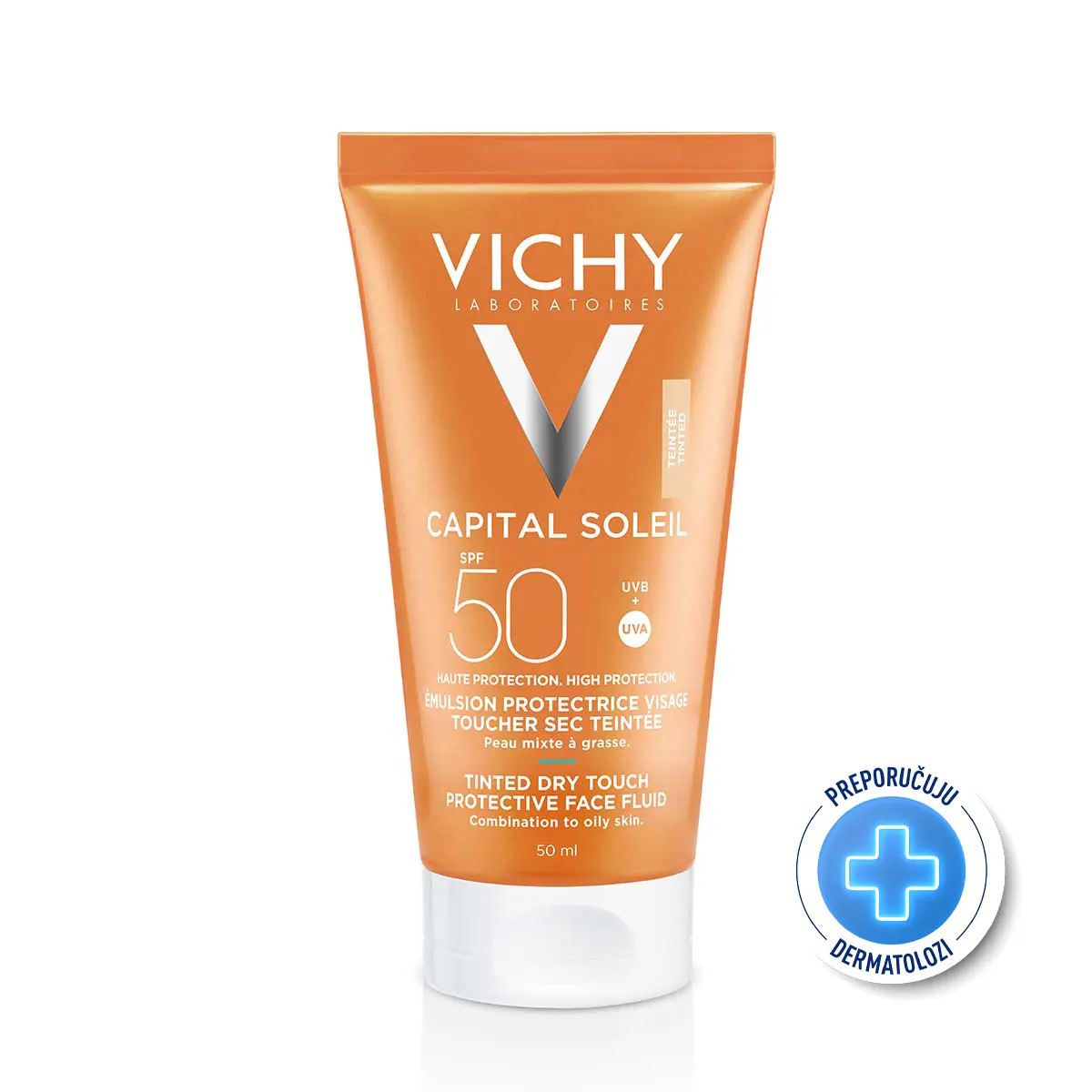 Vichy Capital Soleil BB Dry Touch tonirani fluid SPF 50, 50 ml