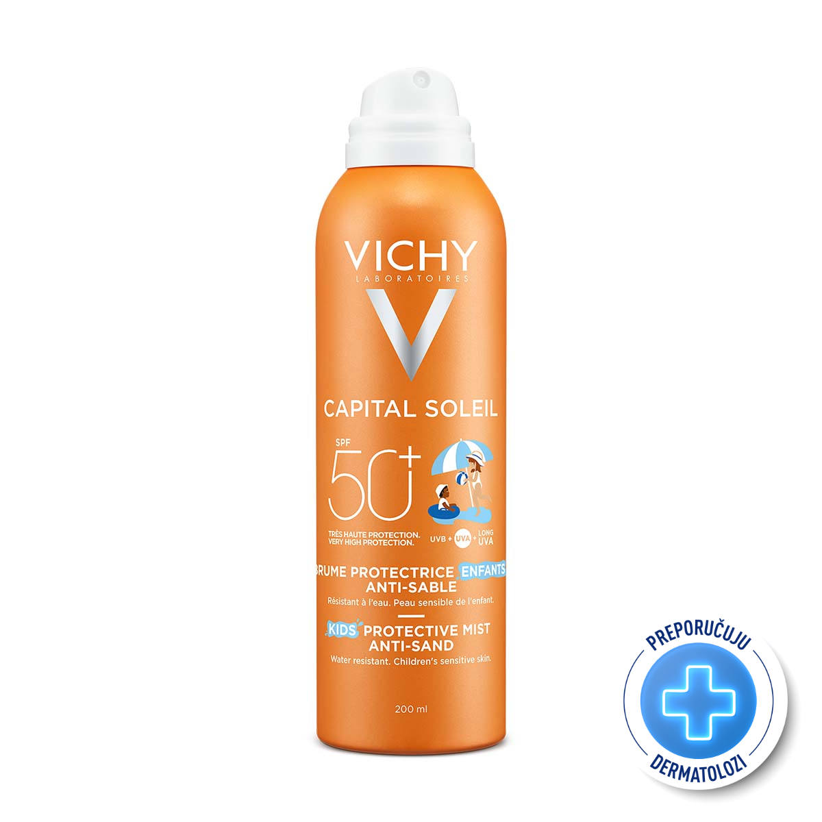 Vichy Capital Soleil vodeni fluid u spreju za djecu SPF 50, 200 ml