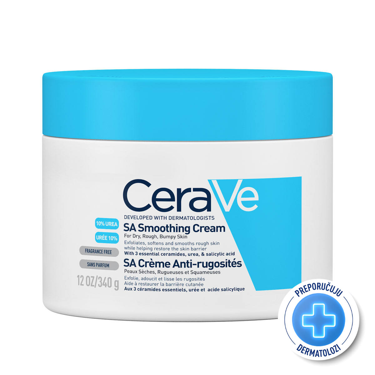 CeraVe SA krema za zaglađivanje suhe i grube kože 340 ml