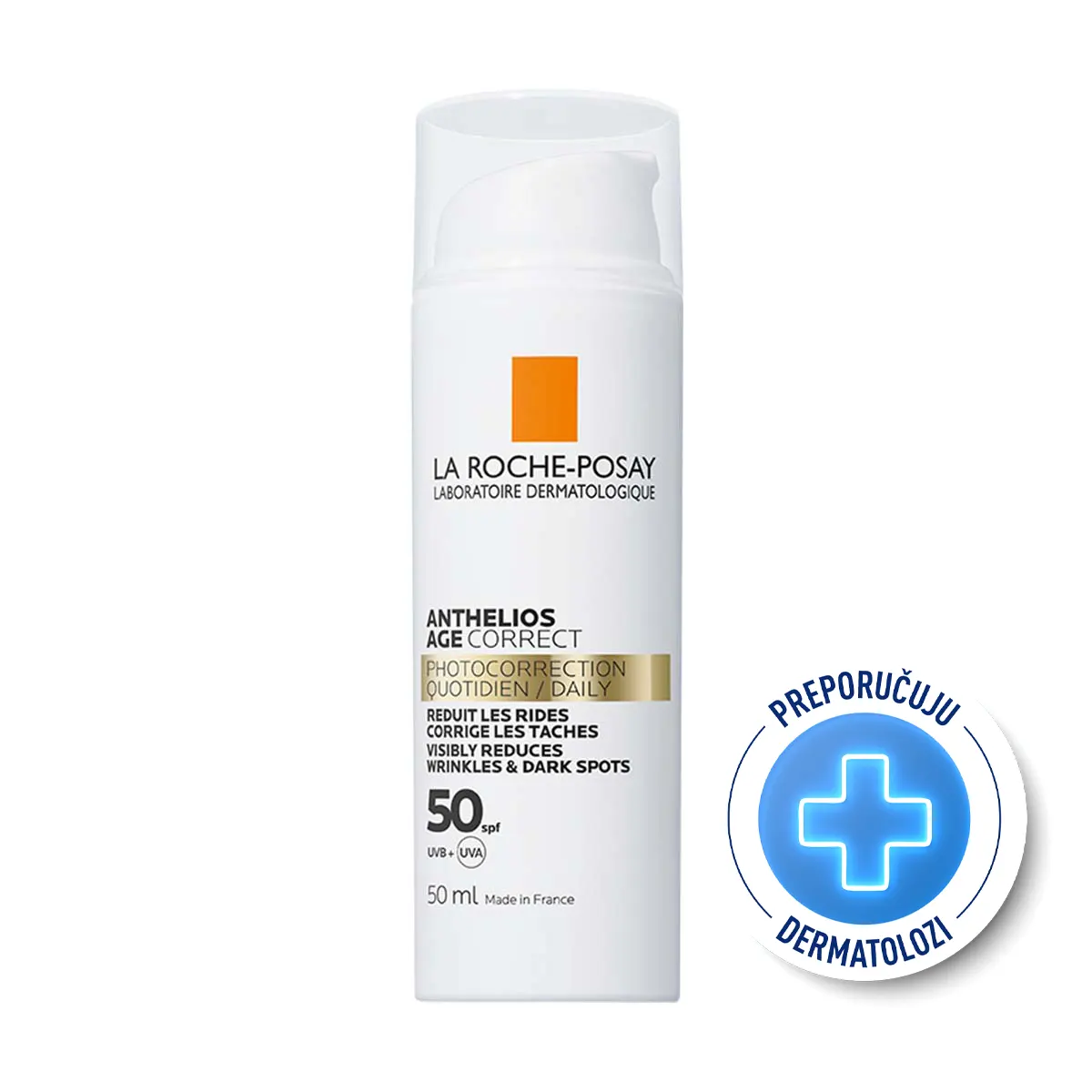 La Roche-Posay Hyalu B5 serum 30 ml + Micelarna voda 50 ml + Anthelios Age Correct krema SPF 50, 15 ml + Hyalu B5 okoloočni serum 1,5 ml (Promo)