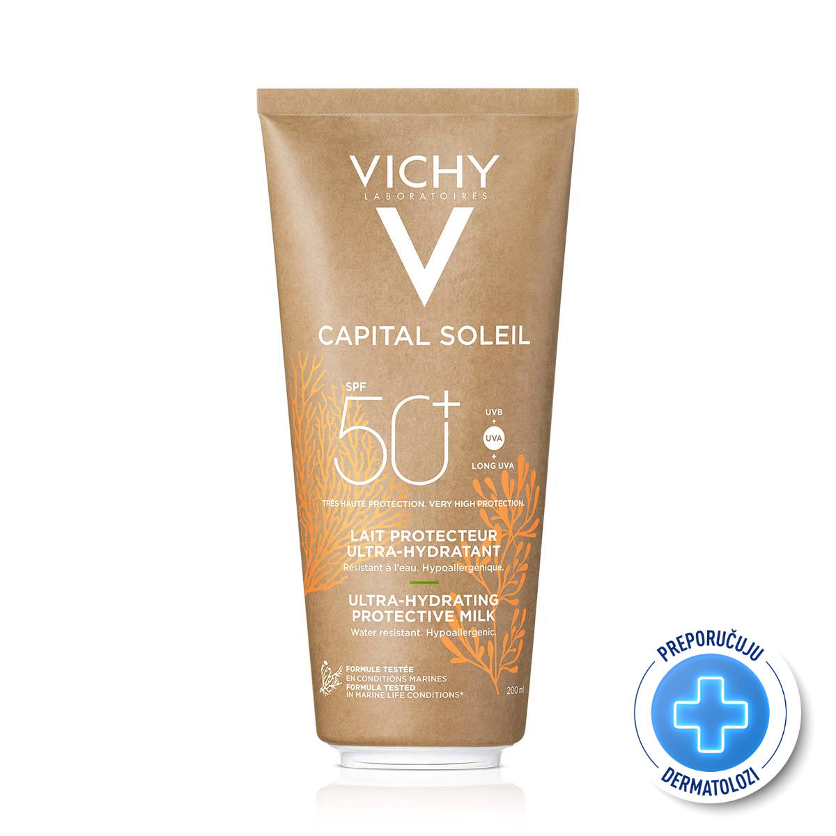 Vichy Capital Soleil hidratantno mlijeko za zaštitu od sunca SPF 50, 200 ml ECO pakovanje