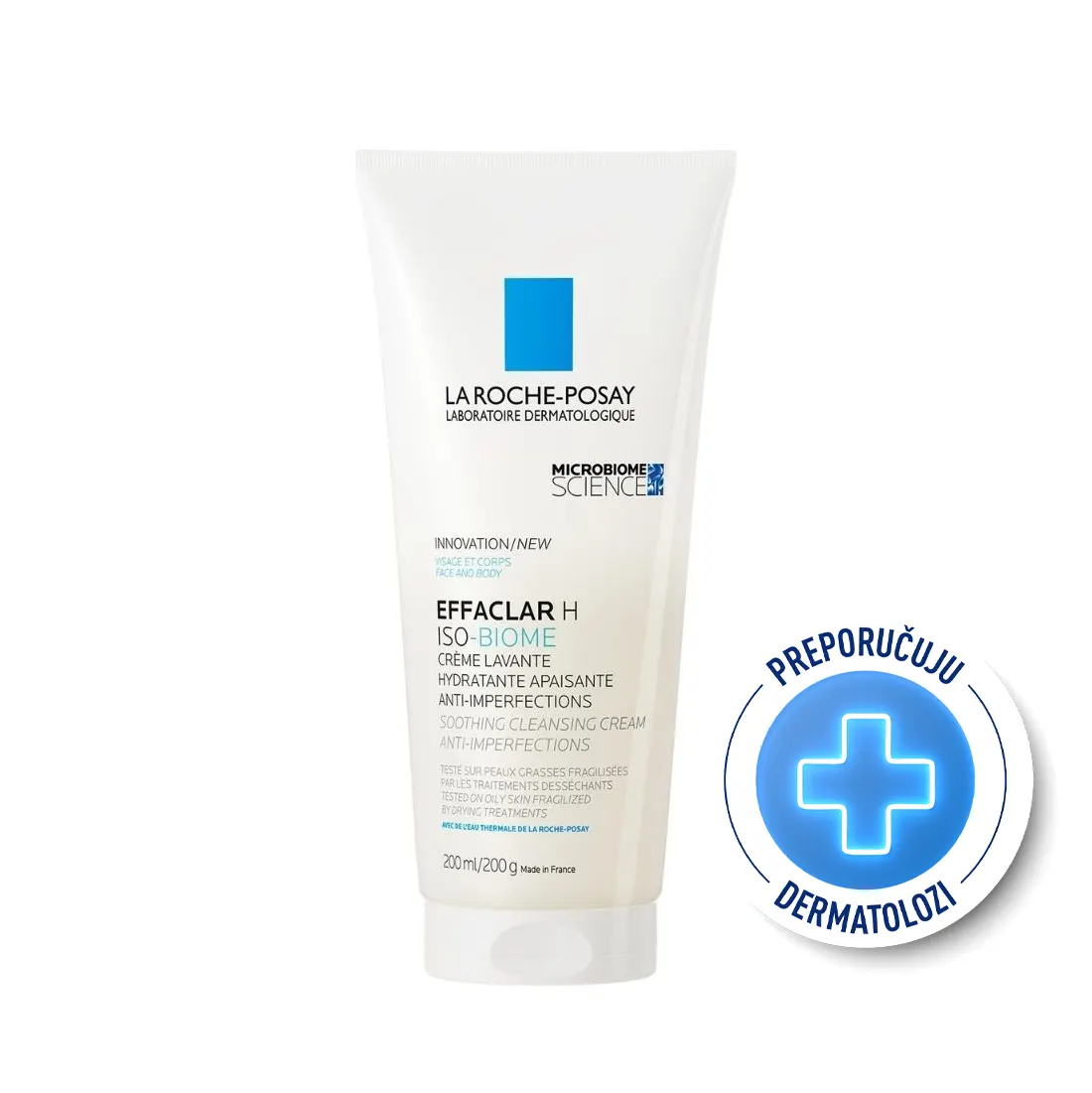 La Roche-Posay Effaclar H Iso-Biome umirujuća krema za čišćenje 200 ml