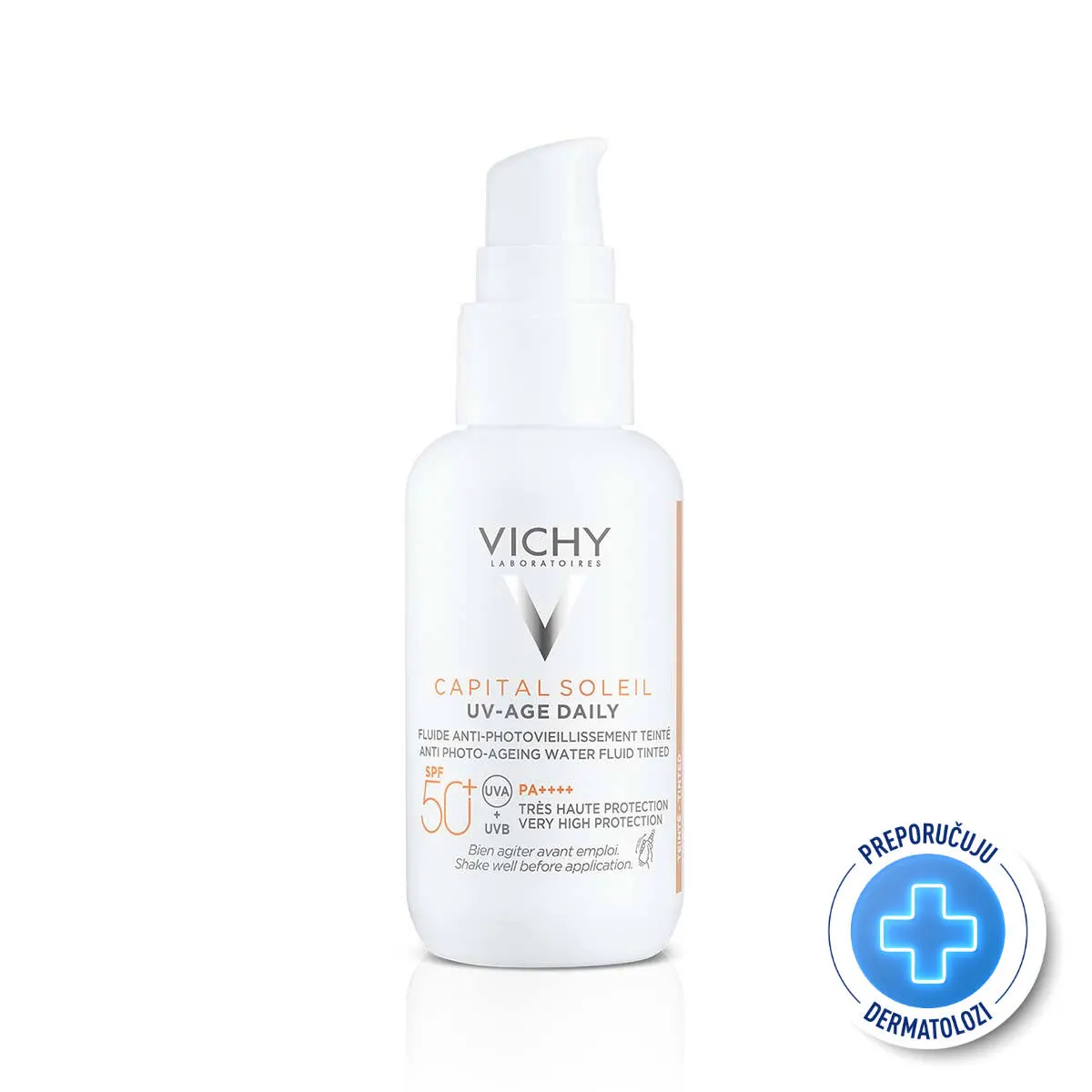 Vichy Capital Soleil UV-Age Daily tonirani fluid protiv fotostarenja SPF 50, 50 ml