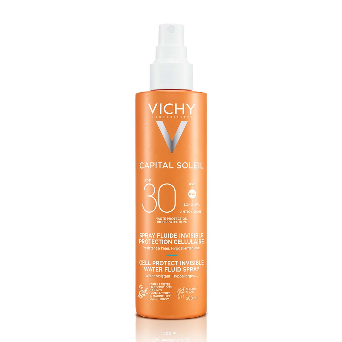 Vichy Capital Soleil vodeni fluid u spreju za zaštitu kože SPF 30, 200 ml