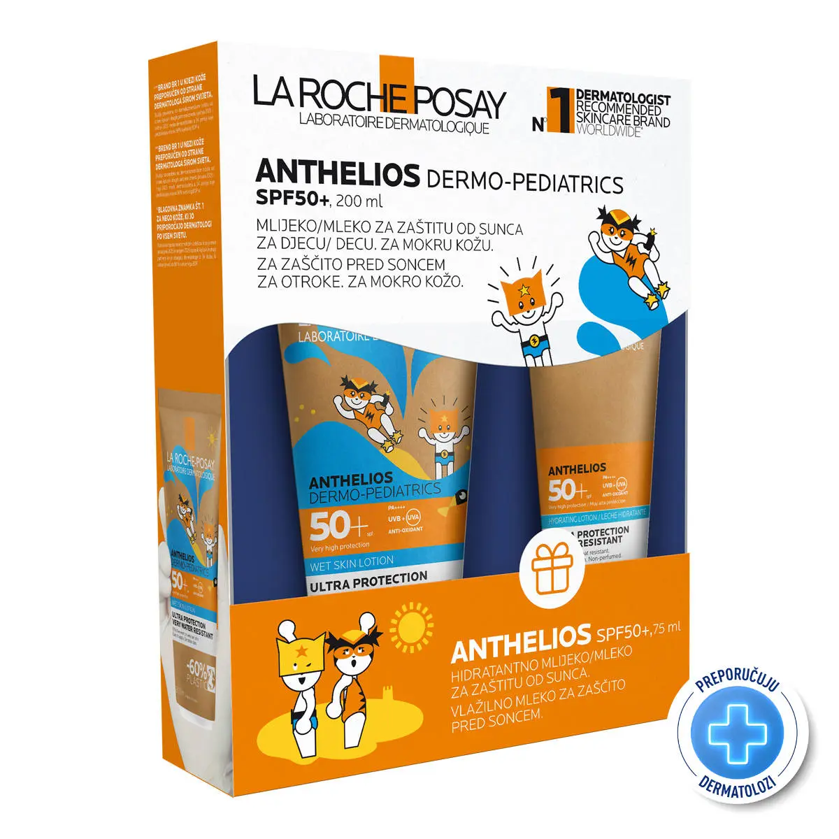 La Roche-Posay Anthelios Losion za djecu SPF 50, 200 ml + Anthelios Mlijeko za zaštitu SPF 50, 75 ml (Promo)